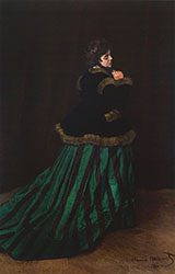 Woman in a Green Dress, 1866 - Claude Monet reproduction oil painting