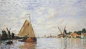 The Zaan at Zaandam, 1871 - Claude Monet reproduction oil painting