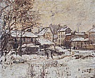 Effect of Snow, Setting Sun, 1874-75 - Claude Monet reproduction oil painting