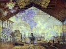 Interior of the Gare Saint-Lazare, 1877 - Claude Monet reproduction oil painting