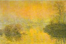 Sunset at Lavancourt, 1880 - Claude Monet reproduction oil painting