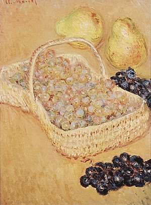 Basket of Grapes, Quinces, and Pears, 1883 - Claude Monet reproduction oil painting