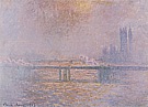 Charing Cross Bridge (Overcast Day), 1899-1900 - Claude Monet reproduction oil painting