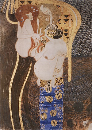 Beethoven Frieze Detail, 1902 - Gustav Klimt reproduction oil painting