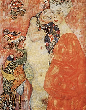 Girlfriends Detail, 1916 - Gustav Klimt reproduction oil painting