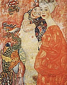 Girlfriends Detail, 1916 - Gustav Klimt reproduction oil painting