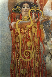 Hygenia-Detail Medicine, 1900 - Gustav Klimt reproduction oil painting