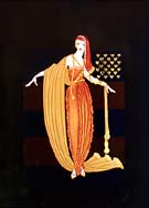 Fringe Cape - Erte reproduction oil painting