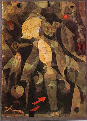 A Young Lady's Adventure 1921 - Paul Klee reproduction oil painting