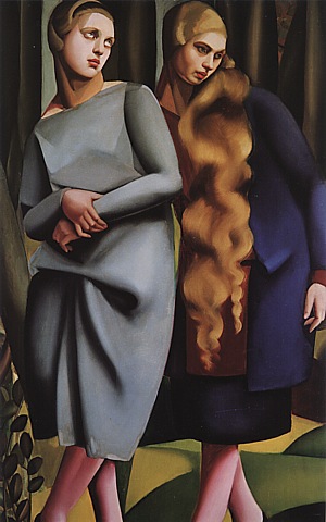 Irene and her Sister, 1925 - Tamara de Lempicka reproduction oil painting