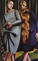 Irene and her Sister, 1925 - Tamara de Lempicka reproduction oil painting