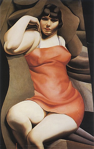 The Pink Tunic, 1927 - Tamara de Lempicka reproduction oil painting