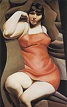 The Pink Tunic, 1927 - Tamara de Lempicka reproduction oil painting