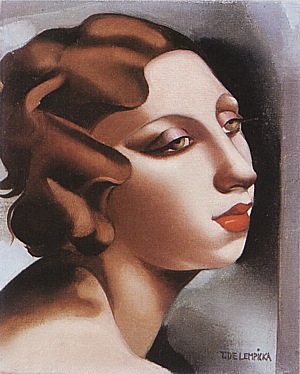 Portrait of a Young Lady 1928 - Tamara de Lempicka reproduction oil painting