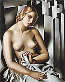 Nude with Buildings, 1930 - Tamara de Lempicka reproduction oil painting