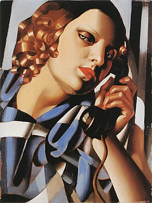 The Telephone II, 1930 - Tamara de Lempicka reproduction oil painting