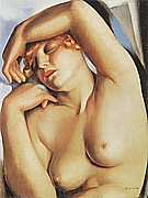 Sleeping Girl 1930 - Tamara de Lempicka reproduction oil painting