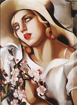 The Straw Hat, 1930 - Tamara de Lempicka reproduction oil painting
