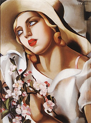 The Straw Hat, 1930 - Tamara de Lempicka reproduction oil painting