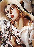 The Straw Hat, 1930 - Tamara de Lempicka reproduction oil painting