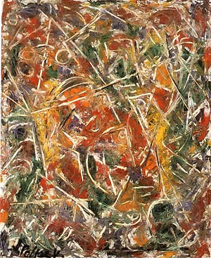 Croaking Movement 1946 - Jackson Pollock reproduction oil painting