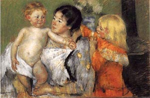 After the Bath 1901 - Mary Cassatt reproduction oil painting