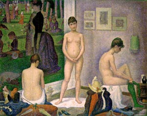 The Models 1888 - Georges Seurat reproduction oil painting