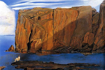 Figure on the Rocks (Penya Segats), 1926 - Salvador Dali reproduction oil painting