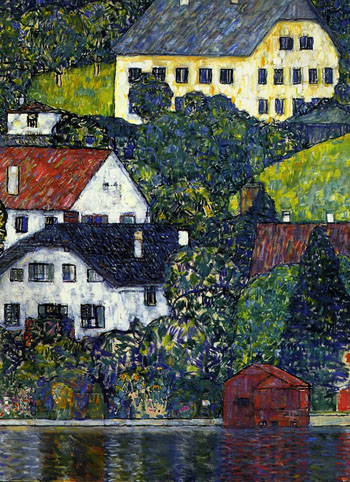 Village of the Seaside - Gustav Klimt reproduction oil painting