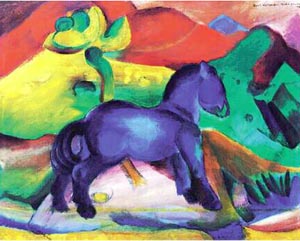 Blaues Pferdchen 1912 - Franz Marc reproduction oil painting