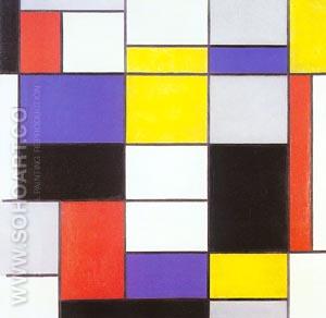 Composition A87 - Piet Mondrian reproduction oil painting