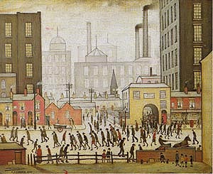 Coming from the Mill 1930 - L-S-Lowry reproduction oil painting