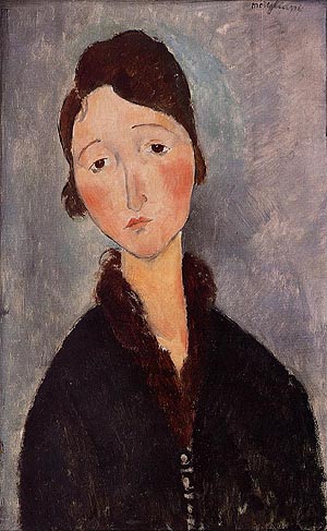Portrait of a woman 1918 - Amedeo Modigliani reproduction oil painting