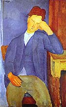 The Young Apprentice 1918 - Amedeo Modigliani reproduction oil painting
