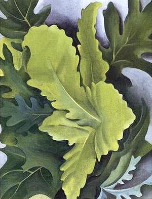 Green Oak Leaves - Georgia O'Keeffe reproduction oil painting