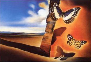 Landscape with Butterflies 1956 - Salvador Dali reproduction oil painting