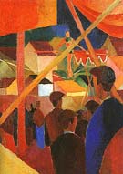 The Tightrope Walker 1914 - August Macke reproduction oil painting