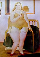 Woman Undressed 1987 - Fernando Botero reproduction oil painting