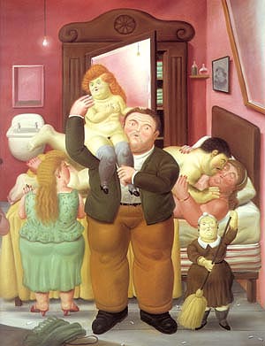 The House of Amanda Ramirez 1988 - Fernando Botero reproduction oil painting