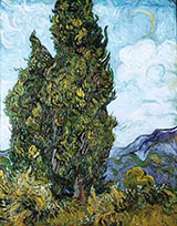 Cypresses 1889 - Vincent van Gogh reproduction oil painting
