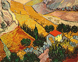 Landscape with House and Ploughman 1889 - Vincent van Gogh