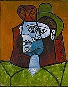 Femme au Chapeau Vert 1947 - Pablo Picasso reproduction oil painting