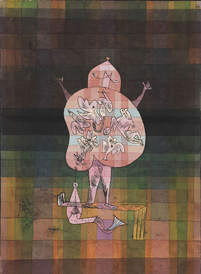 Ventriloquist and Crier in the Moor 1923 - Paul Klee reproduction oil painting