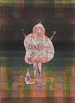 Ventriloquist and Crier in the Moor  1923 - Paul Klee reproduction oil painting
