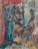 Woman with Mandolin - Pablo Picasso reproduction oil painting