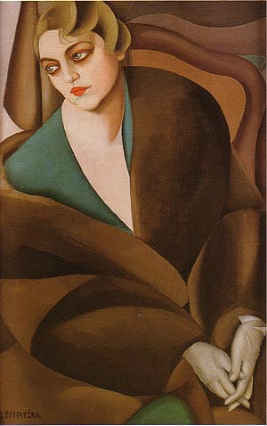 Portrait of Baroness Renata Treves 1925 - Tamara de Lempicka reproduction oil painting