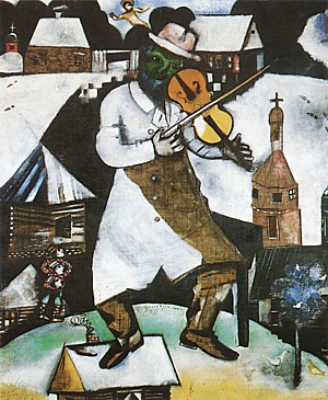 The Fiddler 1912 - Marc Chagall reproduction oil painting