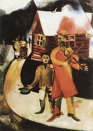 The Fiddler 2 1911 - Marc Chagall reproduction oil painting