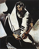 The Praying Jew Rabbi of Vitebsk 1914 - Marc Chagall reproduction oil painting