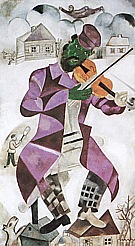 The Green Violinist 1923 - Marc Chagall reproduction oil painting